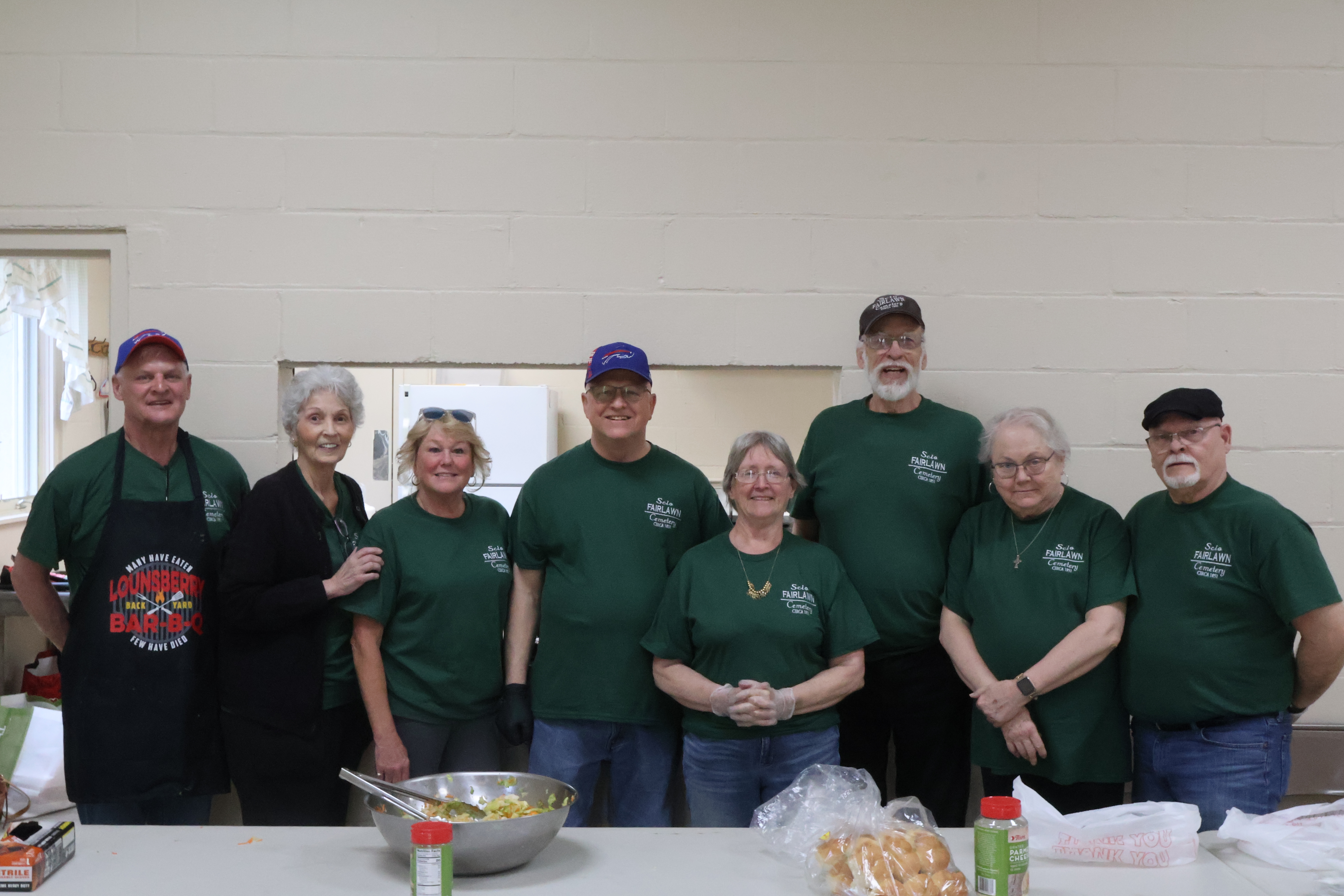 Spaghetti dinner group photo